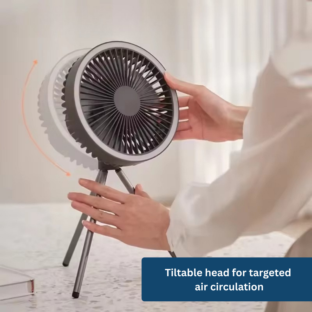 AirBreeze Camping Fan with LED Light