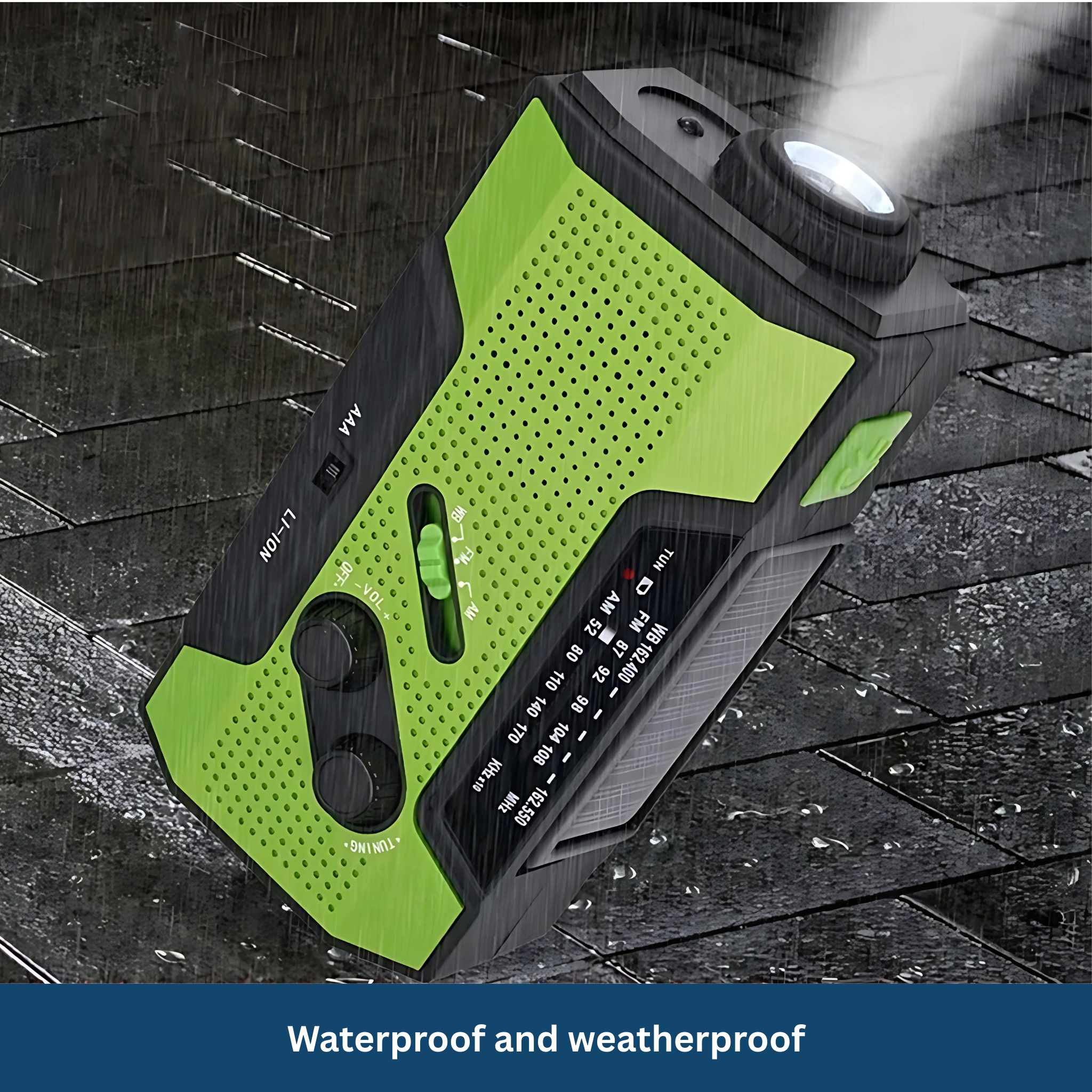 Solar Emergency Radio – All-in-One with 2000mAh Power Battery