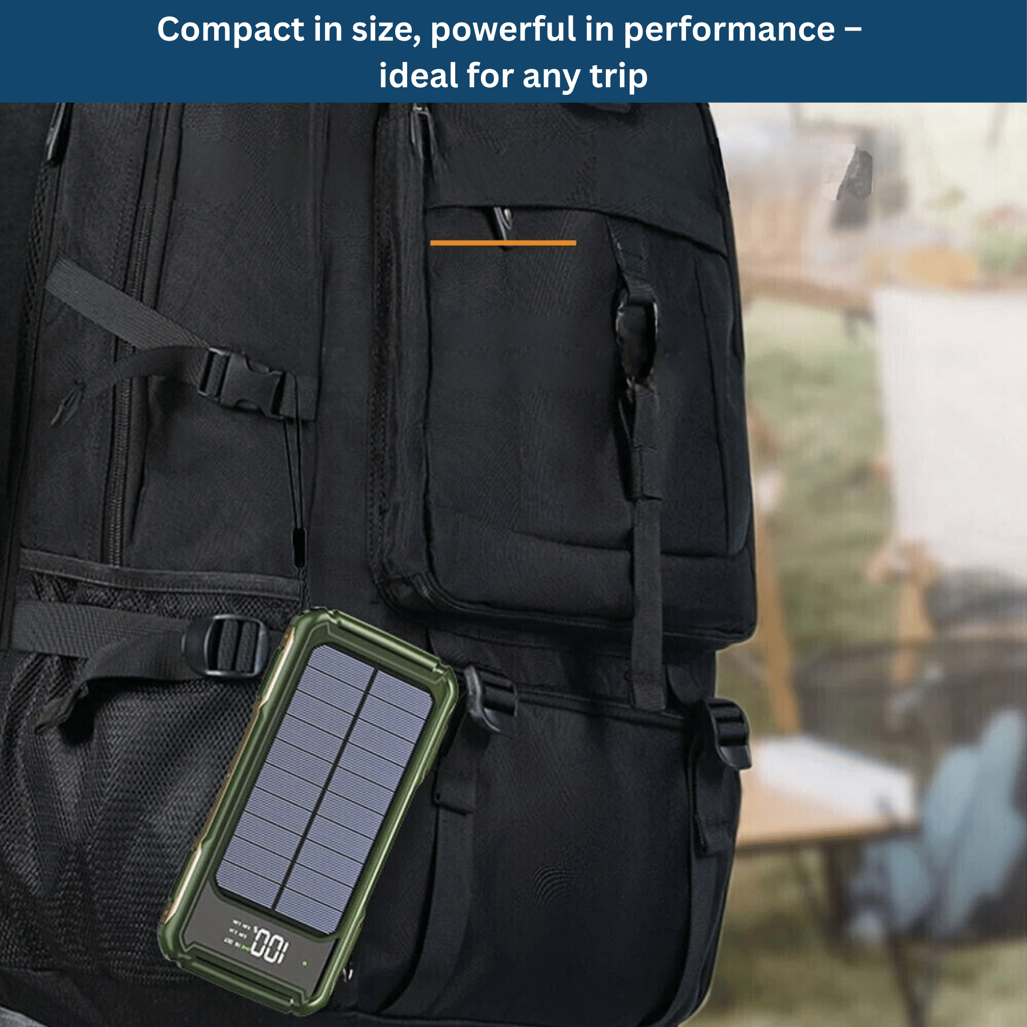 SolarCharge 20K – Powerful Powerbank with Cable & LED Display
