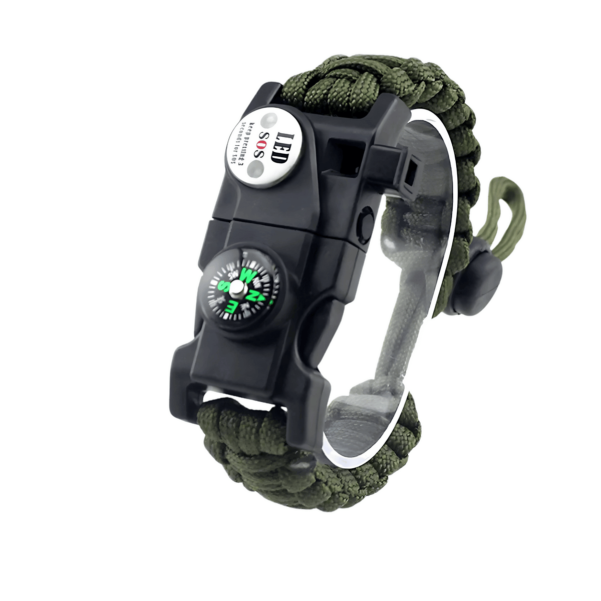 Survival Paracord Bracelet – With LED & Compass